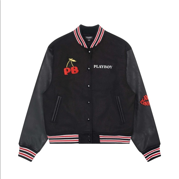 Playboy Love Club Letterman Bomber Jacket - Picture 2 of 16